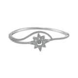 Taraash 925 Sterling Silver CZ Star Bangle For Women - Taraash