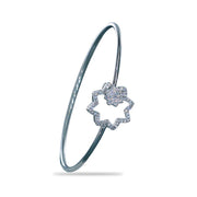 Taraash 925 Sterling Silver Cz Star Bangle Kada For Women - Taraash