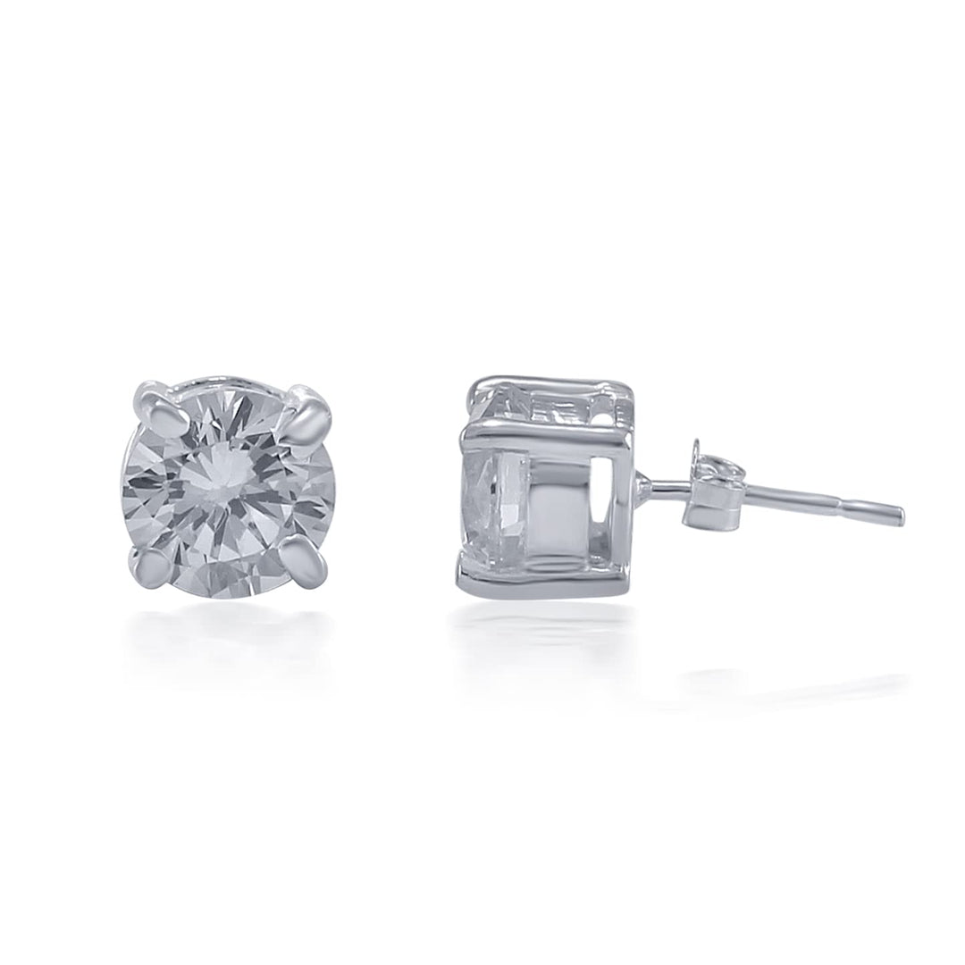 Taraash 925 Sterling Silver CZ Stud Earrings For Women - Taraash