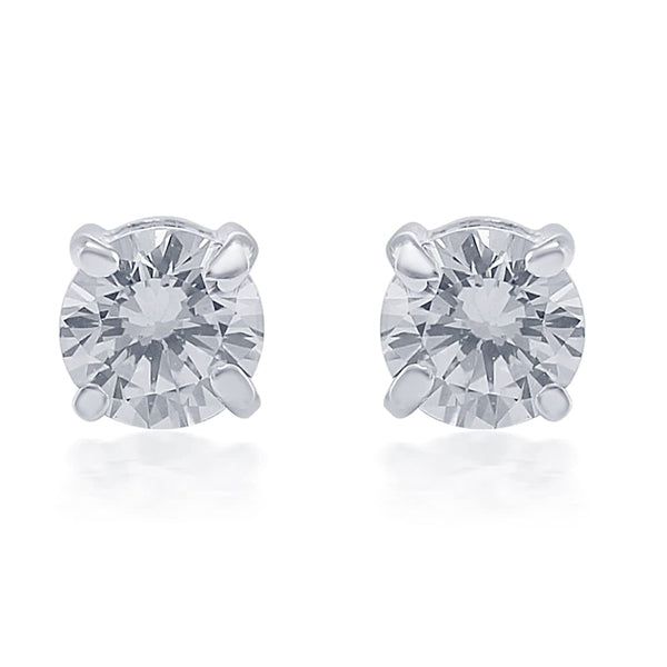 Taraash 925 Sterling Silver CZ Stud Earrings For Women - Taraash