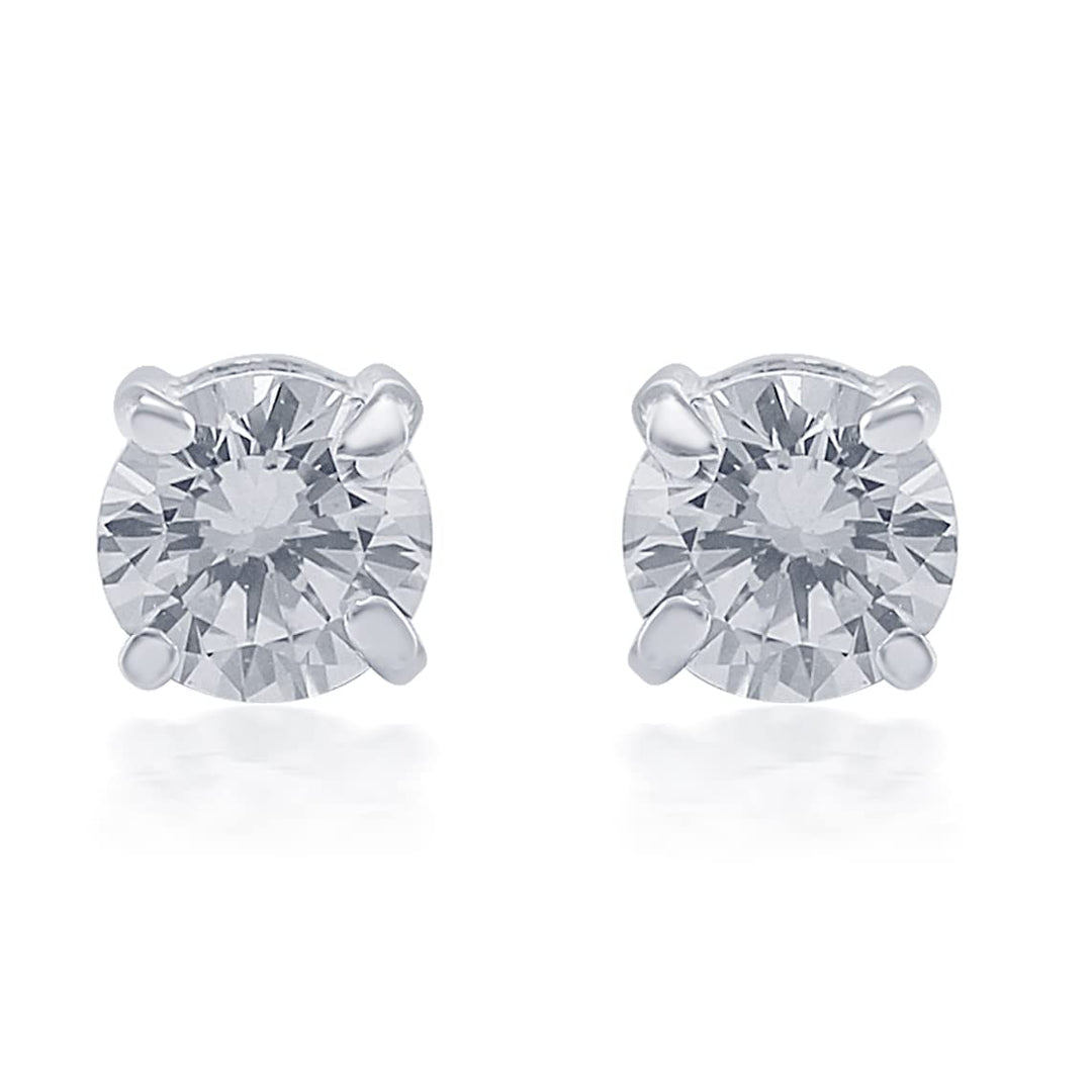 Taraash 925 Sterling Silver CZ Stud Earrings For Women - Taraash