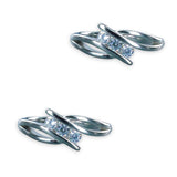 Taraash 925 Sterling Silver Cz Stylish Toe Ring For Women - Taraash