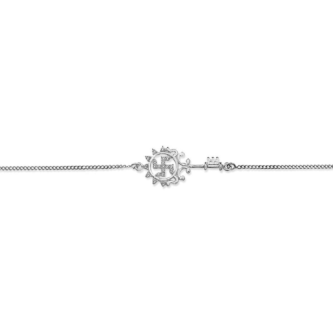 Taraash 925 Sterling Silver CZ Swastik Rakhi For Brother - Taraash