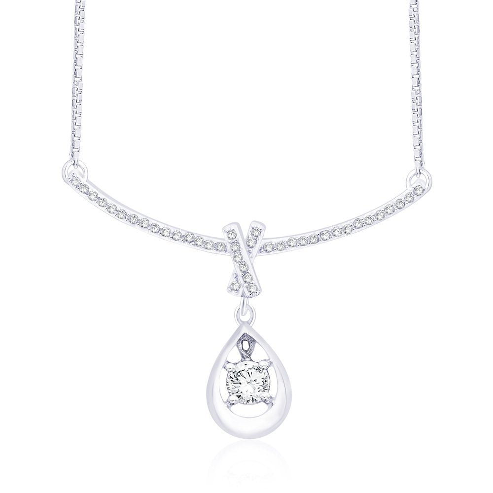 Taraash 925 Sterling Silver CZ Tanmaniya Set Gift For Women NS1230R - Taraash