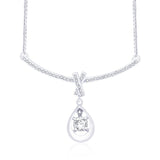 Taraash 925 Sterling Silver CZ Tanmaniya Set Gift For Women NS1230R - Taraash