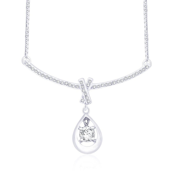 Taraash 925 Sterling Silver CZ Tanmaniya Set Gift For Women NS1230R - Taraash