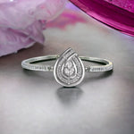 Load image into Gallery viewer, Taraash 925 Sterling Silver CZ Tear Drop Shape Bangle For Women | Openable Kada - Taraash
