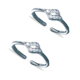 Taraash 925 Sterling Silver Cz Toe Ring For Women - Taraash