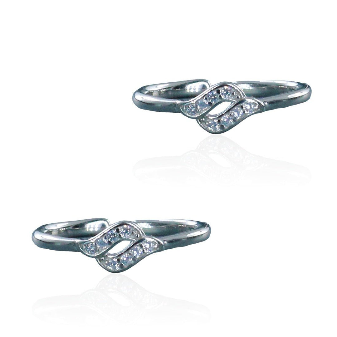 Taraash 925 Sterling Silver Cz Toe Ring For Women - Taraash