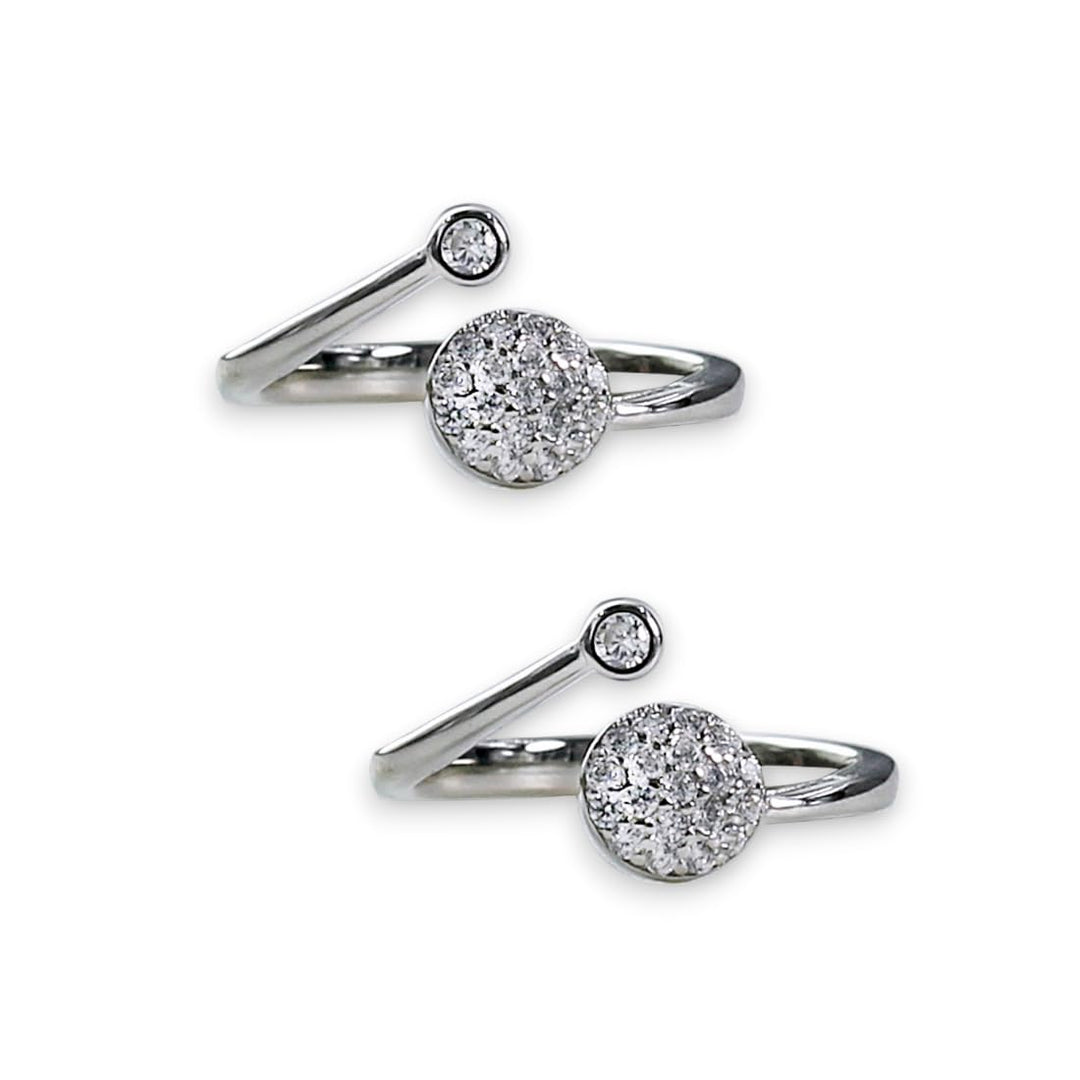 Taraash toe rings for women silver