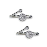 Taraash toe rings for women silver