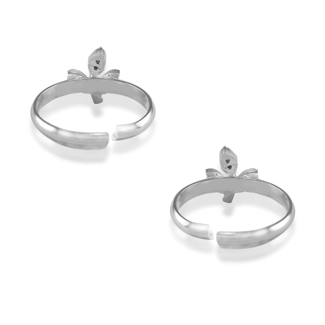 Taraash 925 Sterling Silver CZ Toe Ring | Silver Metti | Chandi Jodavi For Women - Taraash