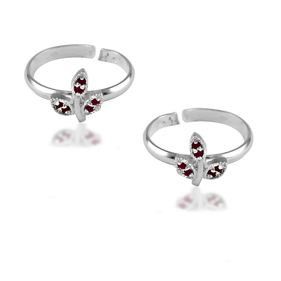 Taraash 925 Sterling Silver CZ Toe Ring | Silver Metti | Chandi Jodavi For Women - Taraash