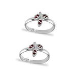 Load image into Gallery viewer, Taraash 925 Sterling Silver CZ Toe Ring | Silver Metti | Chandi Jodavi For Women - Taraash