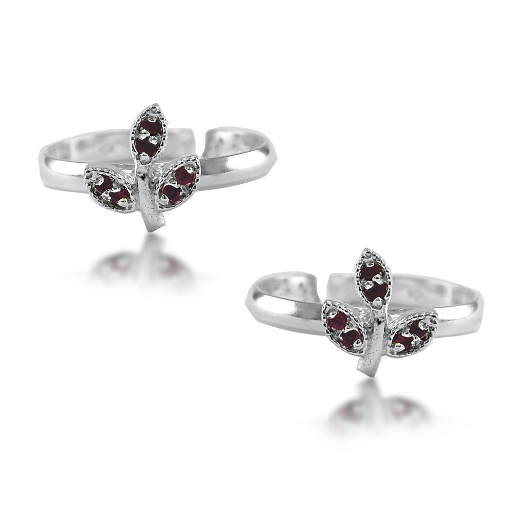 Taraash 925 Sterling Silver CZ Toe Ring | Silver Metti | Chandi Jodavi For Women - Taraash