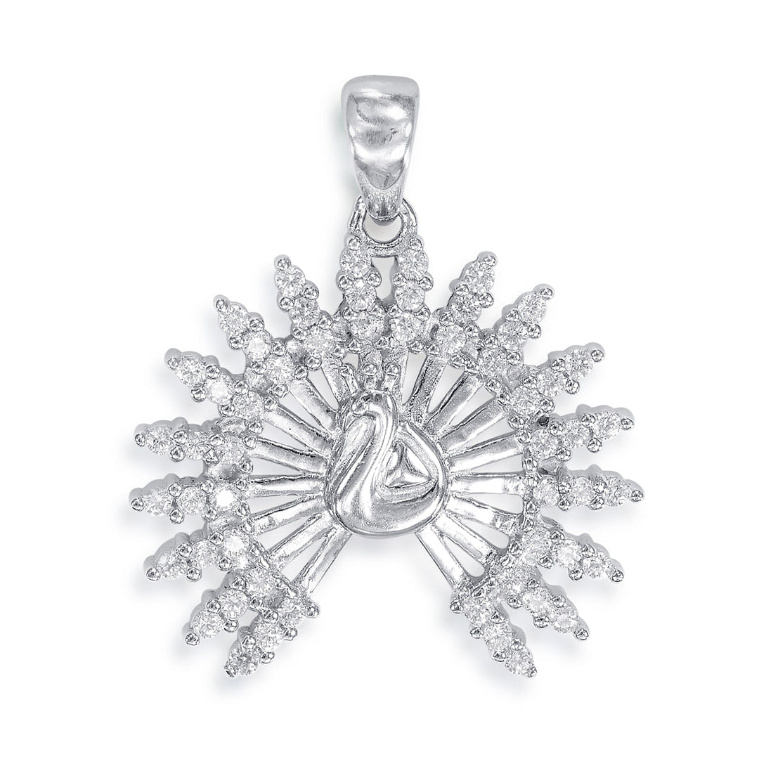 Taraash 925 Sterling Silver Dancing Peacock Combo Pendant With Chain For Women COMBO PDCH 174 - Taraash
