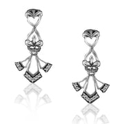 Taraash 925 Sterling Silver Dangle Drop Earrings Women | Vintage Style Antique Earring - Taraash