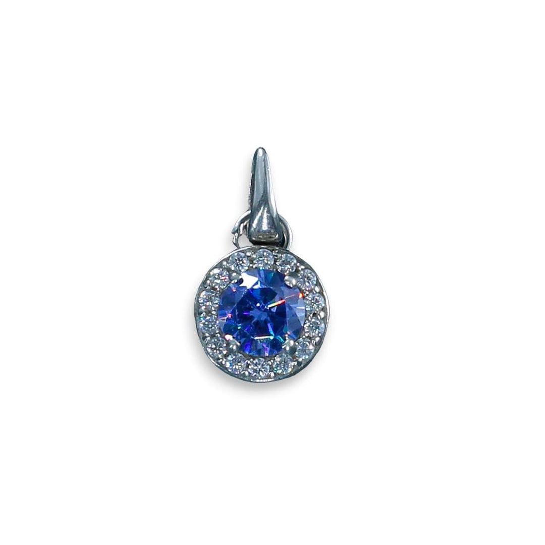Taraash 925 Sterling Silver Dark Blue CZ Jewellery Set For Women - Taraash