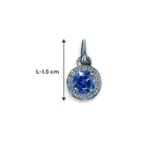 Taraash 925 Sterling Silver Dark Blue CZ Pendant Chain For Women - Taraash