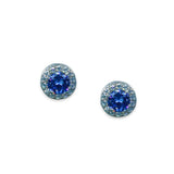 Taraash 925 Sterling Silver Dark Blue Cz Stud Earring For Women - Taraash
