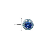 Taraash 925 Sterling Silver Dark Blue Cz Stud Earring For Women - Taraash