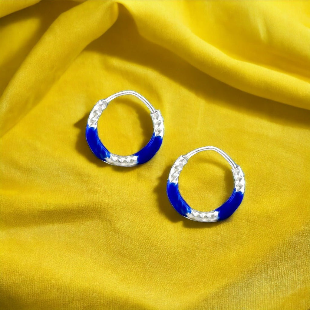 Royal Blue Earrings, Blue Hoop Earrings, Extra Large Hoops, Fashion Earrings  UK - Etsy