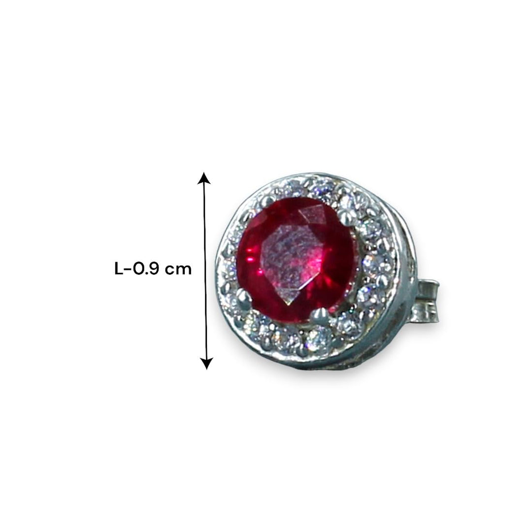 Taraash 925 Sterling Silver Dark Pink CZ Jewellery Set For Women - Taraash