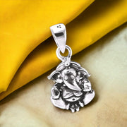Taraash 925 Sterling Silver Divine Ganesha Pendant For Kids - Taraash