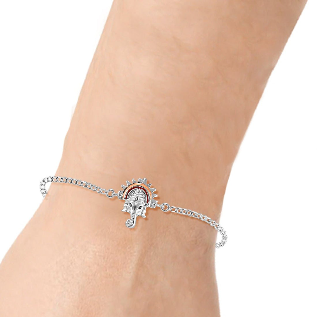 Taraash 925 Sterling Silver Divine Ganesha Rakhi For Brother - Taraash