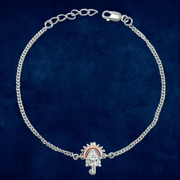 Taraash 925 Sterling Silver Divine Ganesha Rakhi For Brother - Taraash