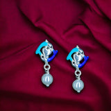 Taraash 925 Sterling Silver Dolphin Earrings For Kids - Taraash