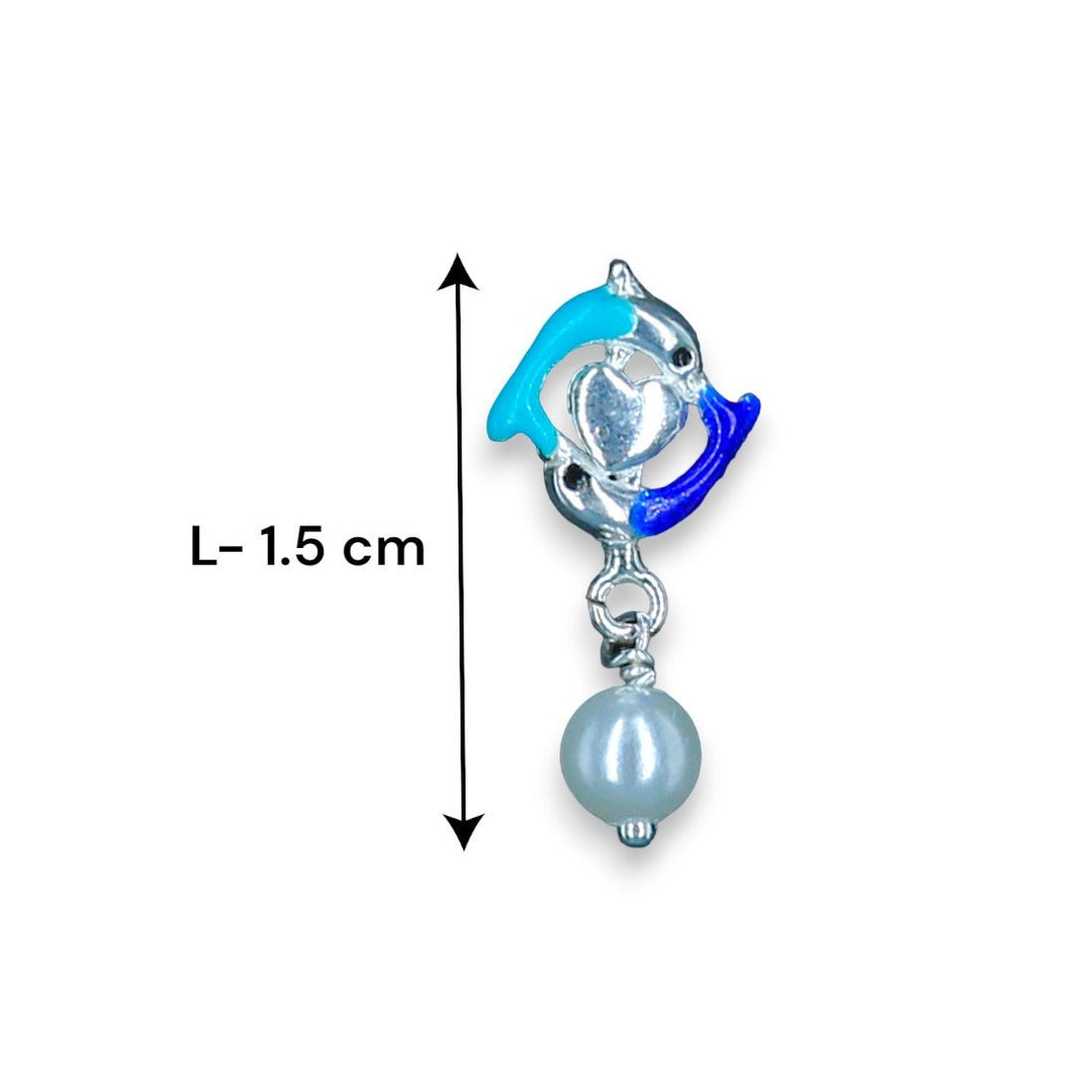 Taraash 925 Sterling Silver Dolphin Earrings For Kids - Taraash
