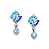 Taraash 925 Sterling Silver Dolphin Earrings For Kids - Taraash