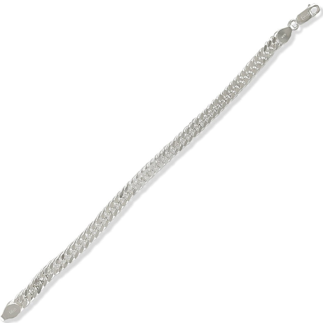 Taraash 925 sterling silver double curb chain bracelet for men - Taraash