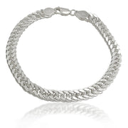 Taraash 925 sterling silver double curb chain bracelet for men - Taraash