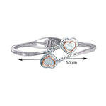 Load image into Gallery viewer, Taraash 925 Sterling Silver Double Heart Bangle For Women - Taraash