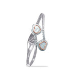 Load image into Gallery viewer, Taraash 925 Sterling Silver Double Heart Bangle For Women - Taraash