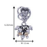 Taraash 925 Sterling Silver Double Heart Earrings For Women - Taraash
