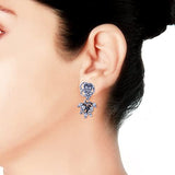 Taraash 925 Sterling Silver Double Heart Earrings For Women - Taraash