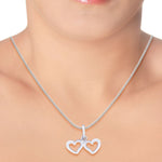 Load image into Gallery viewer, Taraash 925 Sterling Silver Double Heart Pendant For Women COMBO PD 66 - Taraash