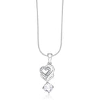 Load image into Gallery viewer, Taraash 925 Sterling Silver Double Heart Shape Combo Pendant With Chain For Women COMBO PDCH 168 - Taraash
