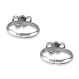 Taraash 925 Sterling Silver Double Heart Toe Ring Toe Ring For Women - Taraash