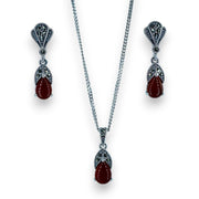 Taraash 925 Sterling Silver Drop Jewellery Set For Women - Taraash
