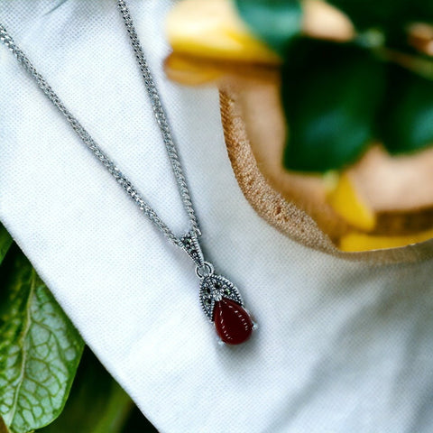 Taraash 925 Sterling Silver Drop Pendant Set For Women - Taraash