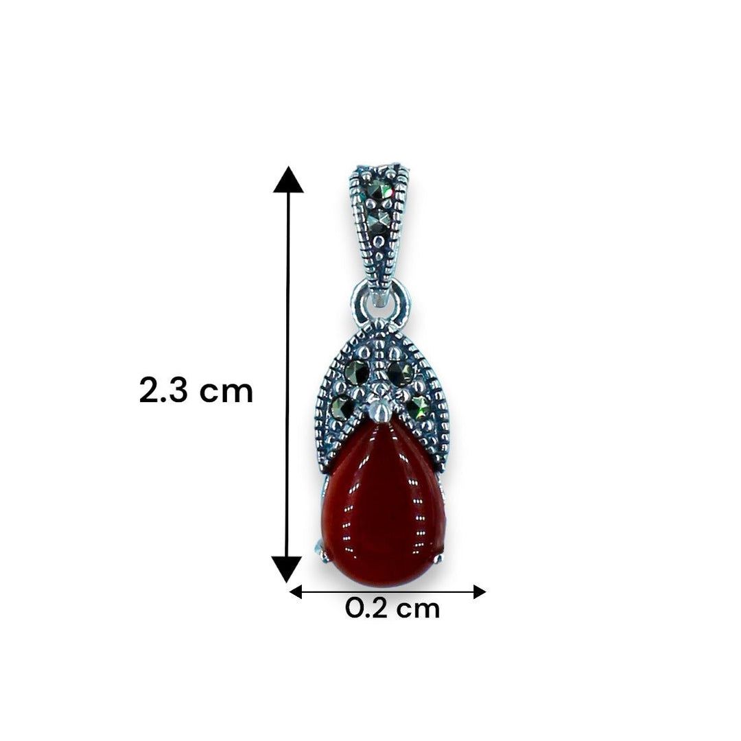 Taraash 925 Sterling Silver Drop Pendant Set For Women - Taraash
