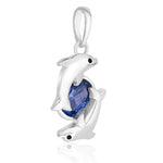 Load image into Gallery viewer, Taraash 925 Sterling Silver Dual Dolphin Combo Pendant With Chain For Girls COMBO PDCH 166 - Taraash