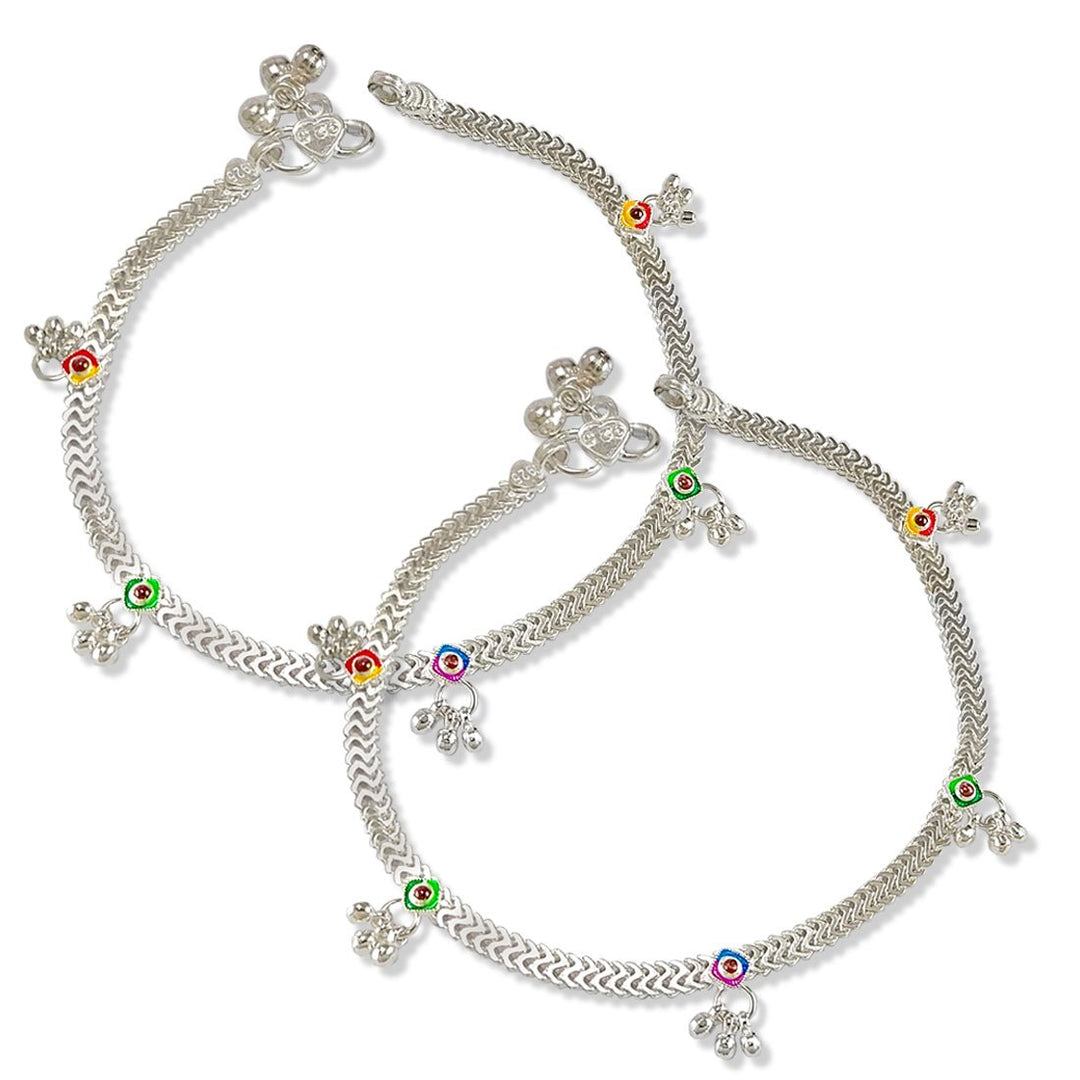 Taraash 925 Sterling Silver Enamel Anklets For Women - Taraash
