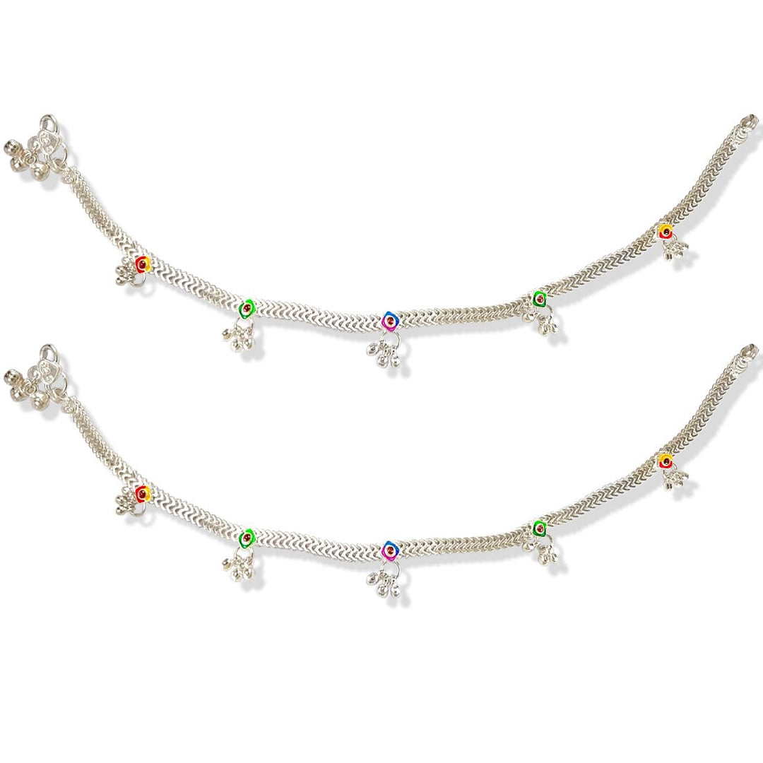 Taraash 925 Sterling Silver Enamel Anklets For Women - Taraash