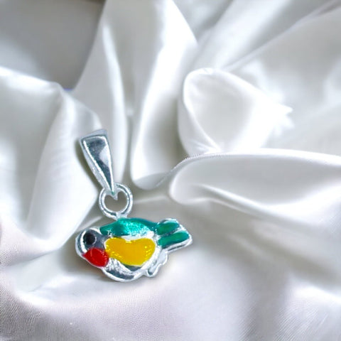 Taraash 925 Sterling Silver Enamel Bird Locket For Girls - Taraash