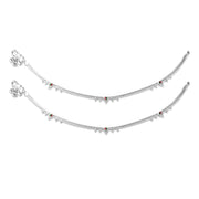 Taraash 925 Sterling Silver Enamel Chain Anklets For Women - Taraash
